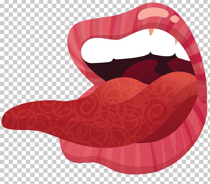 Tongue mouth illustration.