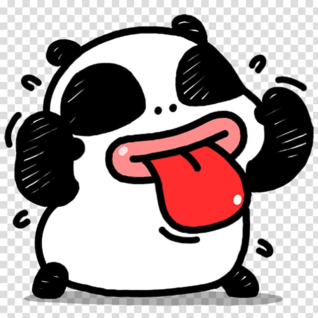 Giant panda Cuteness , Cute bear tongue transparent