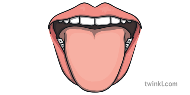 Mouth with tongue.