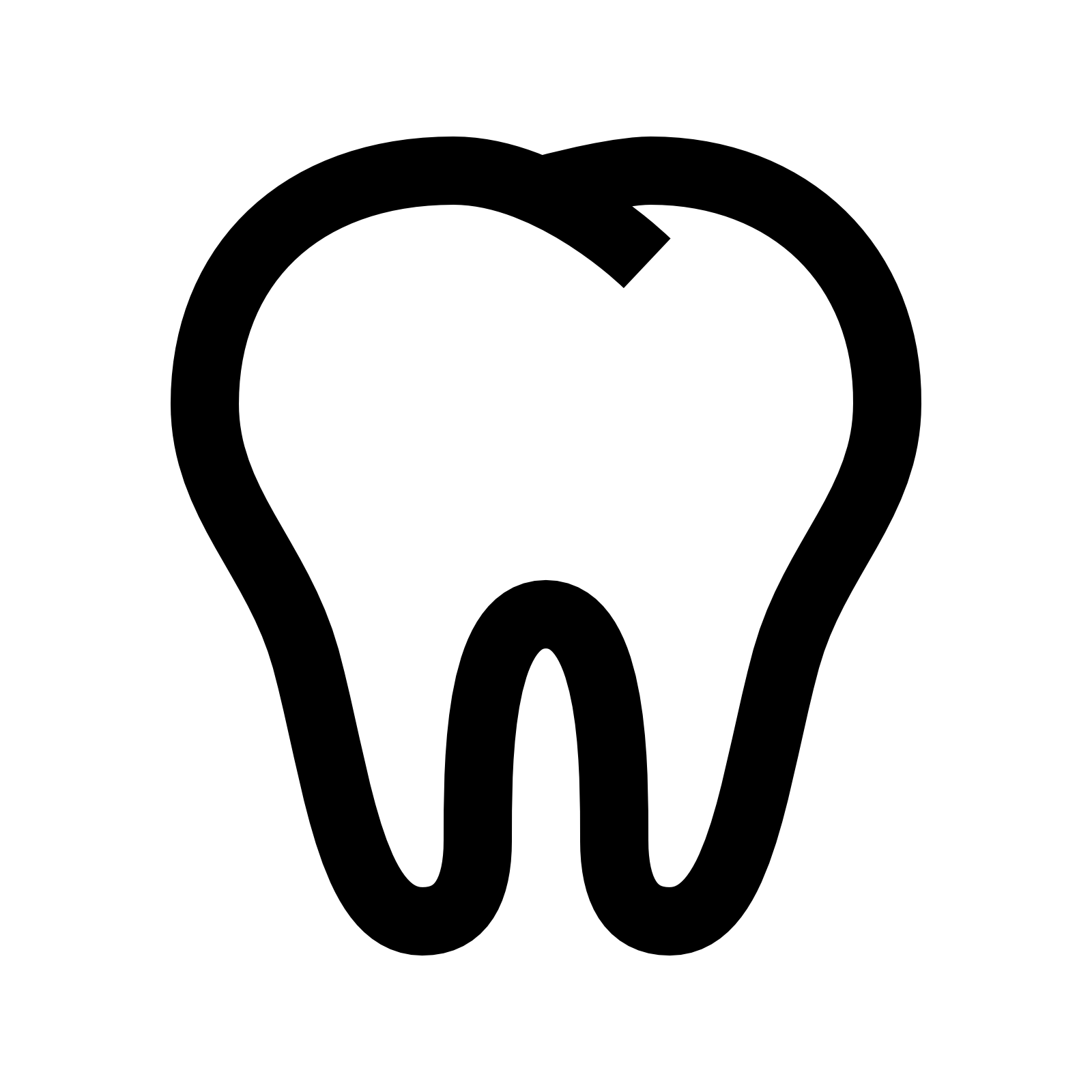 Tooth clipart plain, Tooth plain Transparent FREE for