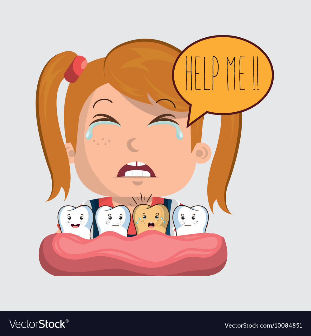 Childhood sick pain tooth