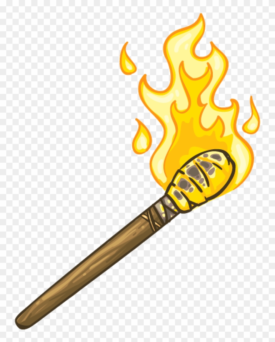 Flaming torch png.