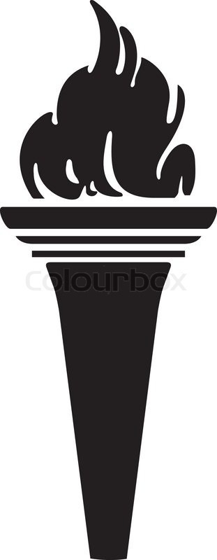 Torch Clipart Black And White