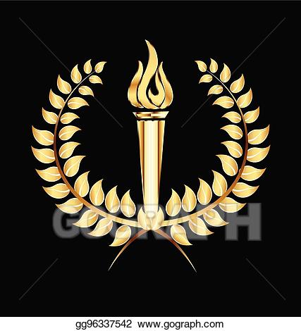 torch clipart gold