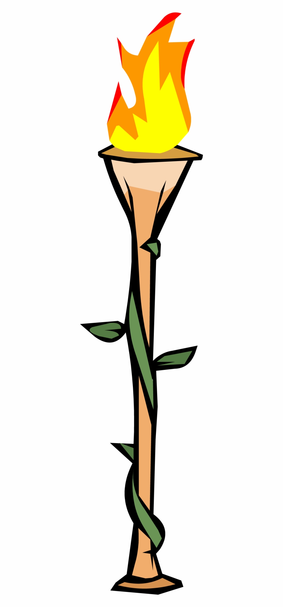 Bamboo torch clipart.