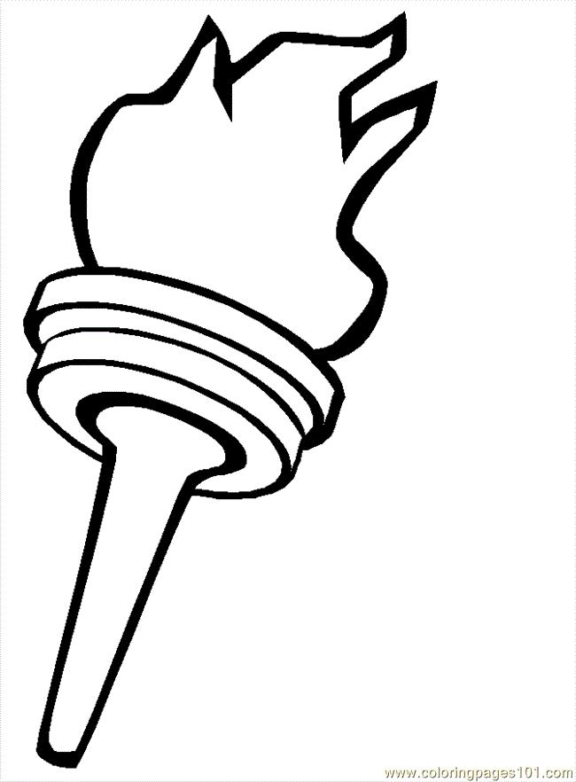Free Olympic Torch Coloring Page, Download Free Clip Art