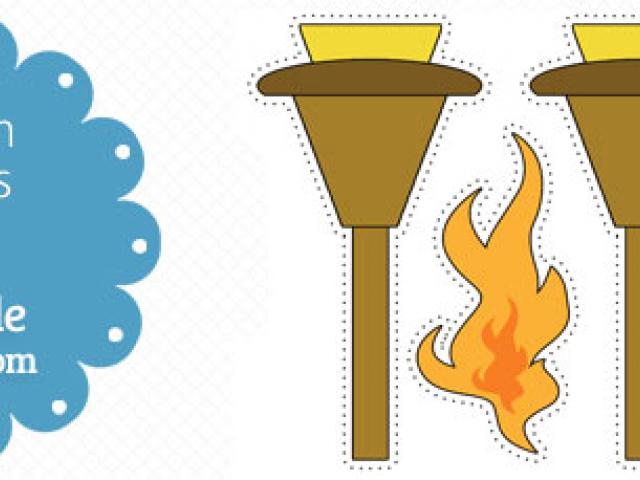 Torch clipart printable.