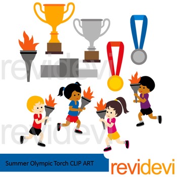 Summer Olympic Torch Clip art