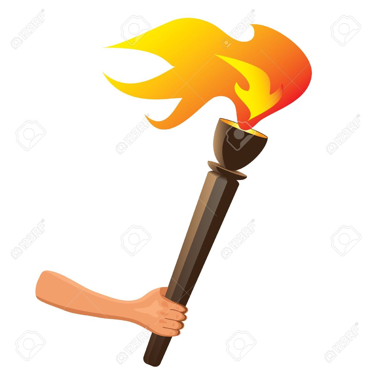 Sports torch clipart.
