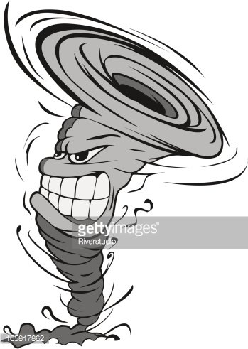 Angry tornado clipart.