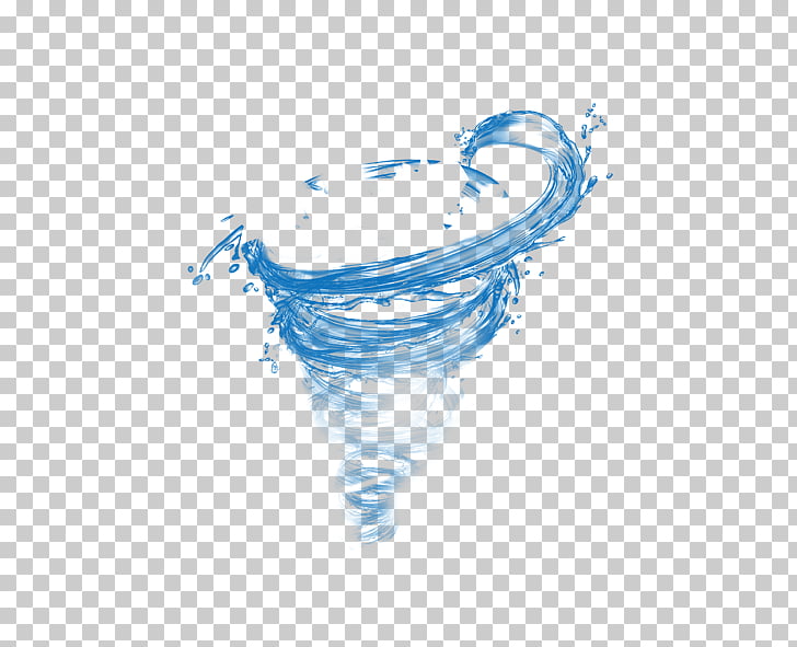 Tornado, Water tornado, blue swirl water illustration PNG