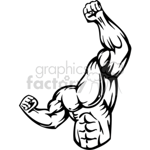 Muscles clipart royaltyfree.