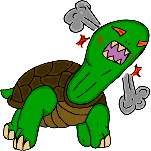 Angry turtle trustfallz.