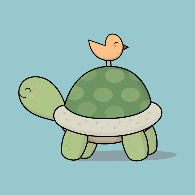 Kawaii cute tortoise.