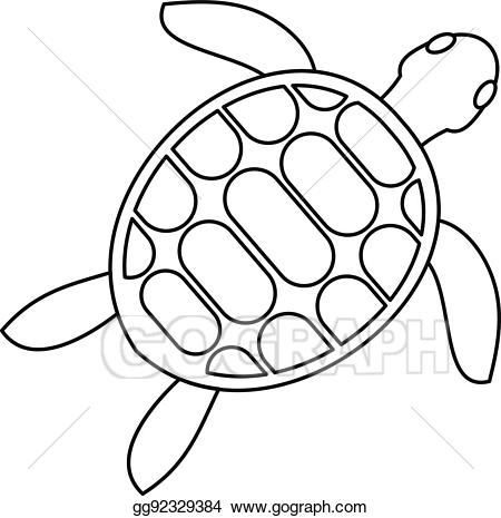 tortoise clipart outline