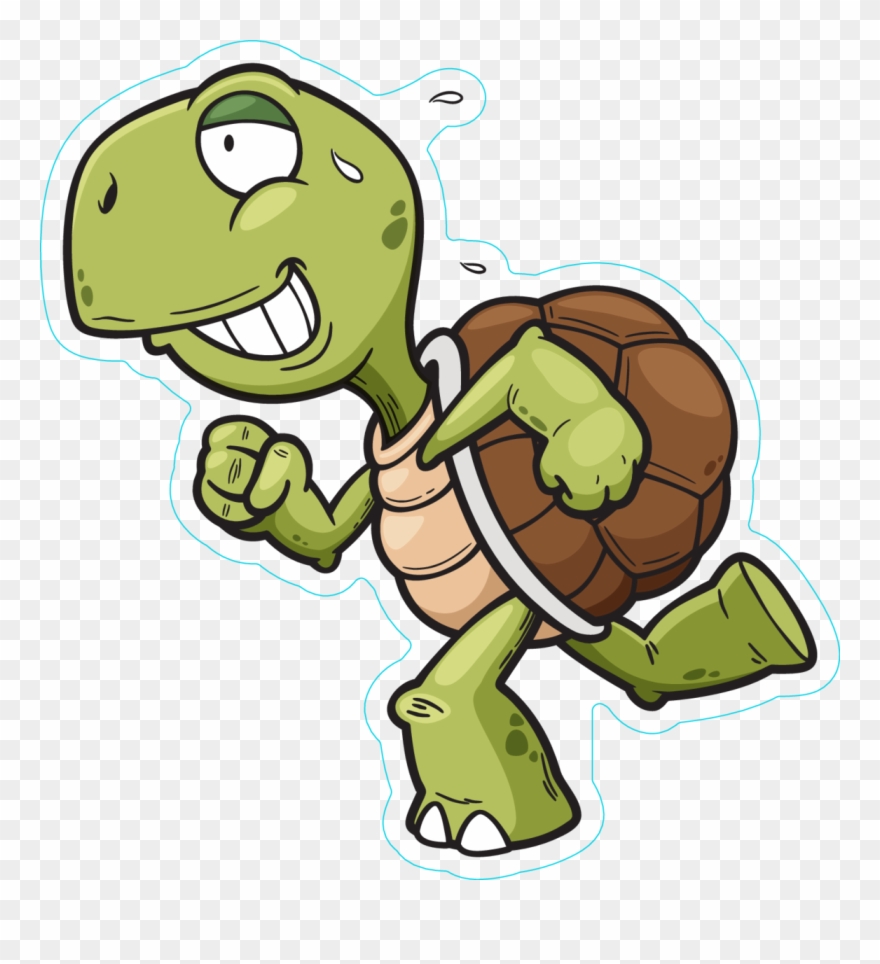 Running turtle clipart.