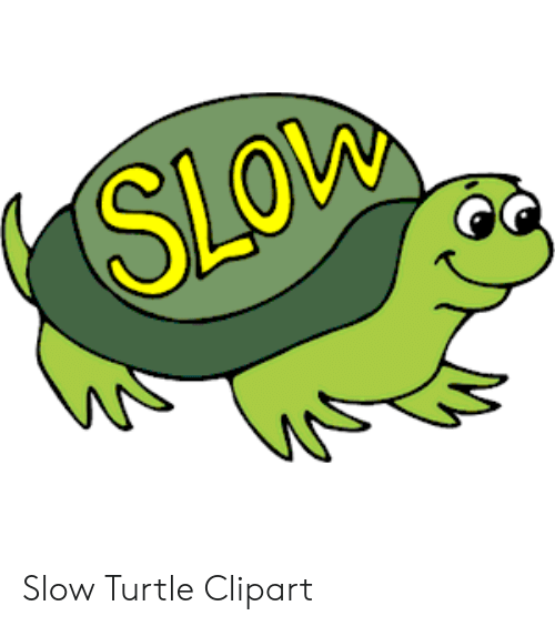 SLOw Slow Turtle Clipart