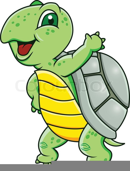 Standing turtle clipart.