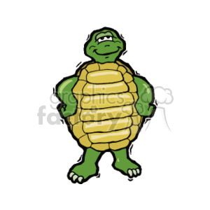 Standing upright turtle clipart