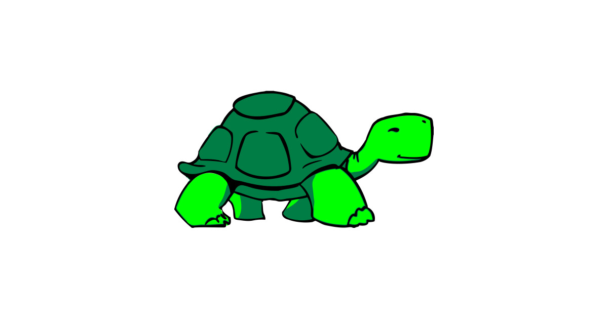 Chill cartoon turtle.