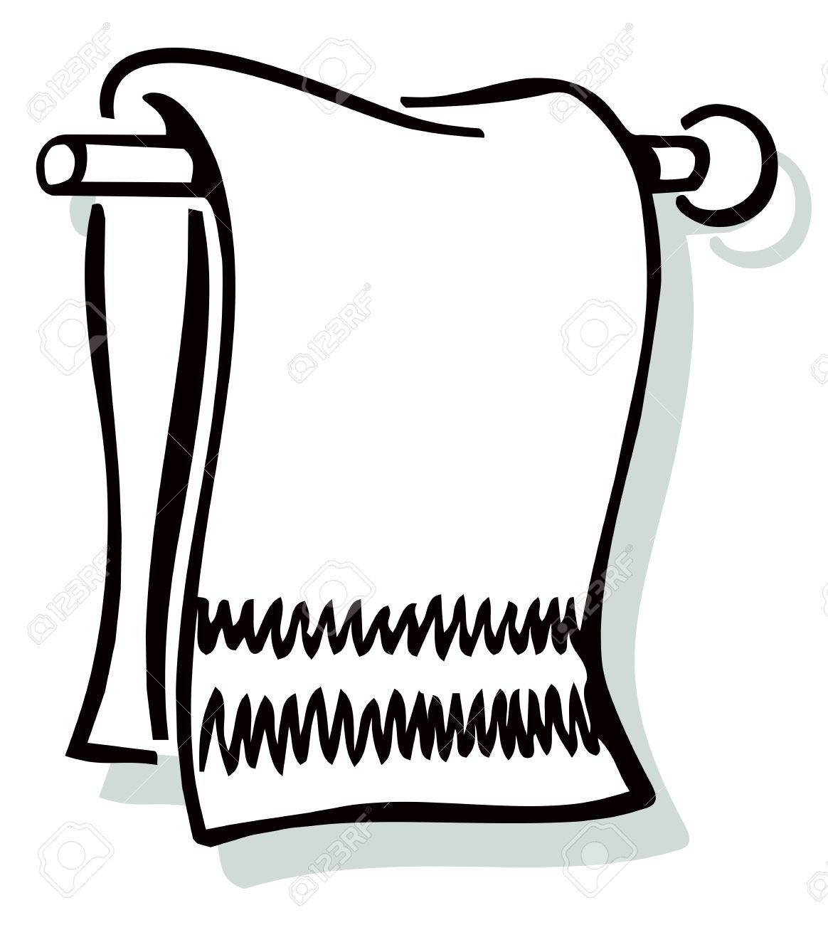 Towel Black And White Clipart