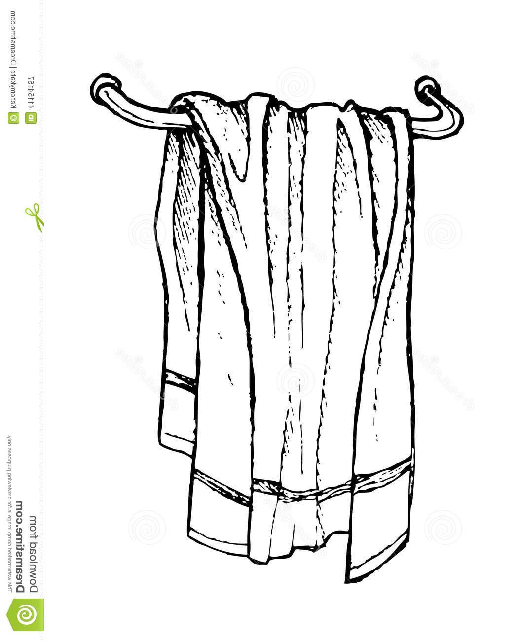 Towel clipart black and white
