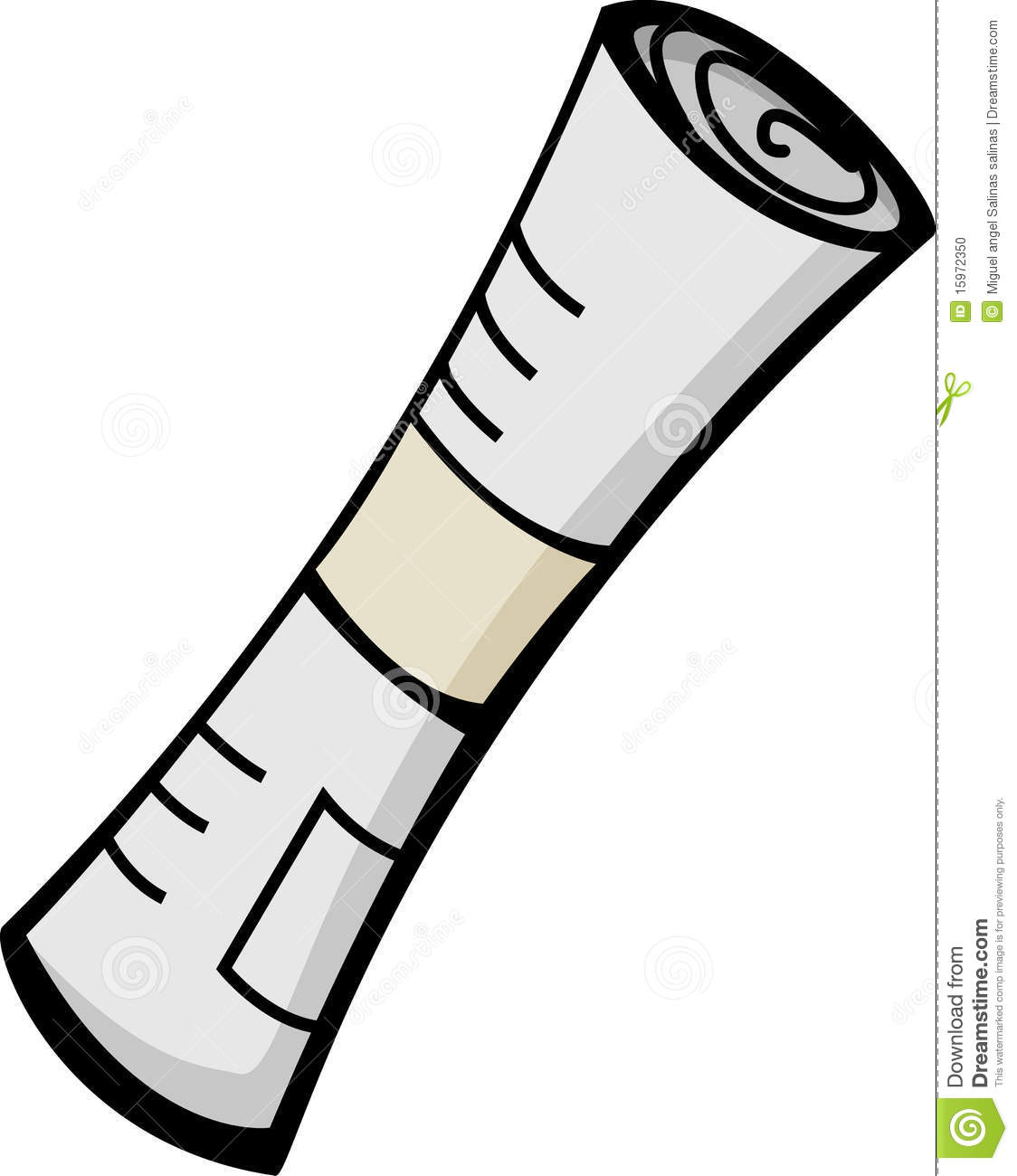 Rolled newspaper clipart.