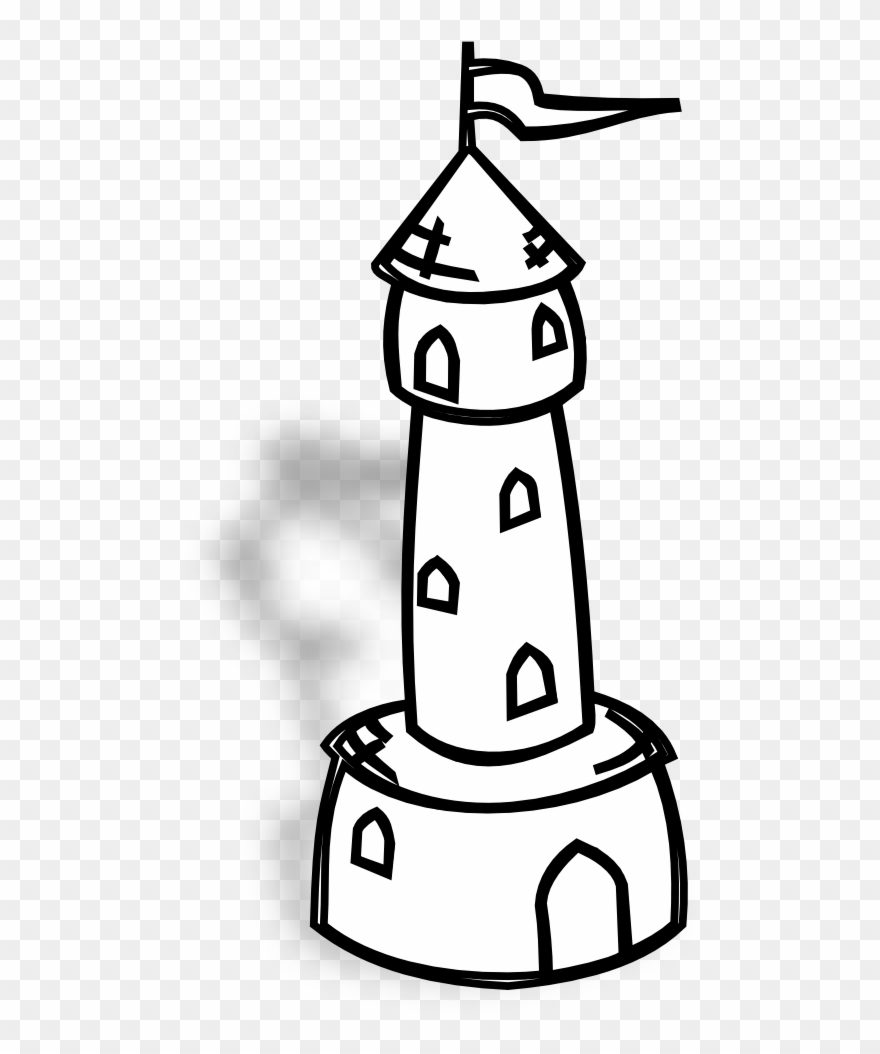 Tower clipart black.