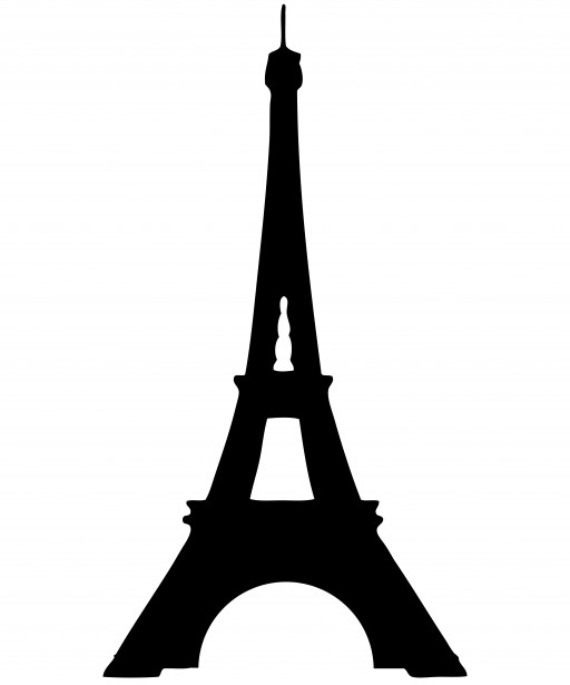 Eiffel tower silhouette.