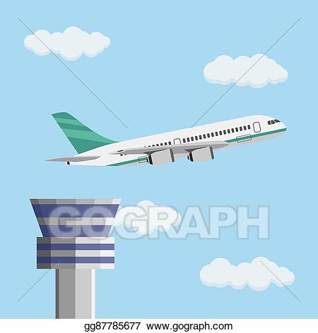 tower clipart airplane