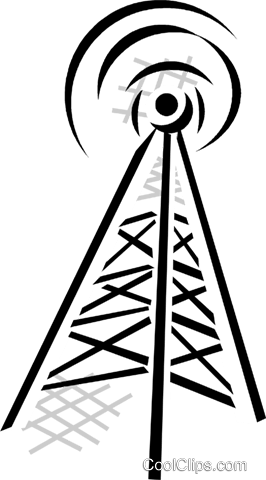Communication tower Royalty Free Vector Clip Art