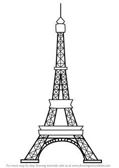 Eiffel Tower Simple Sketch at PaintingValley