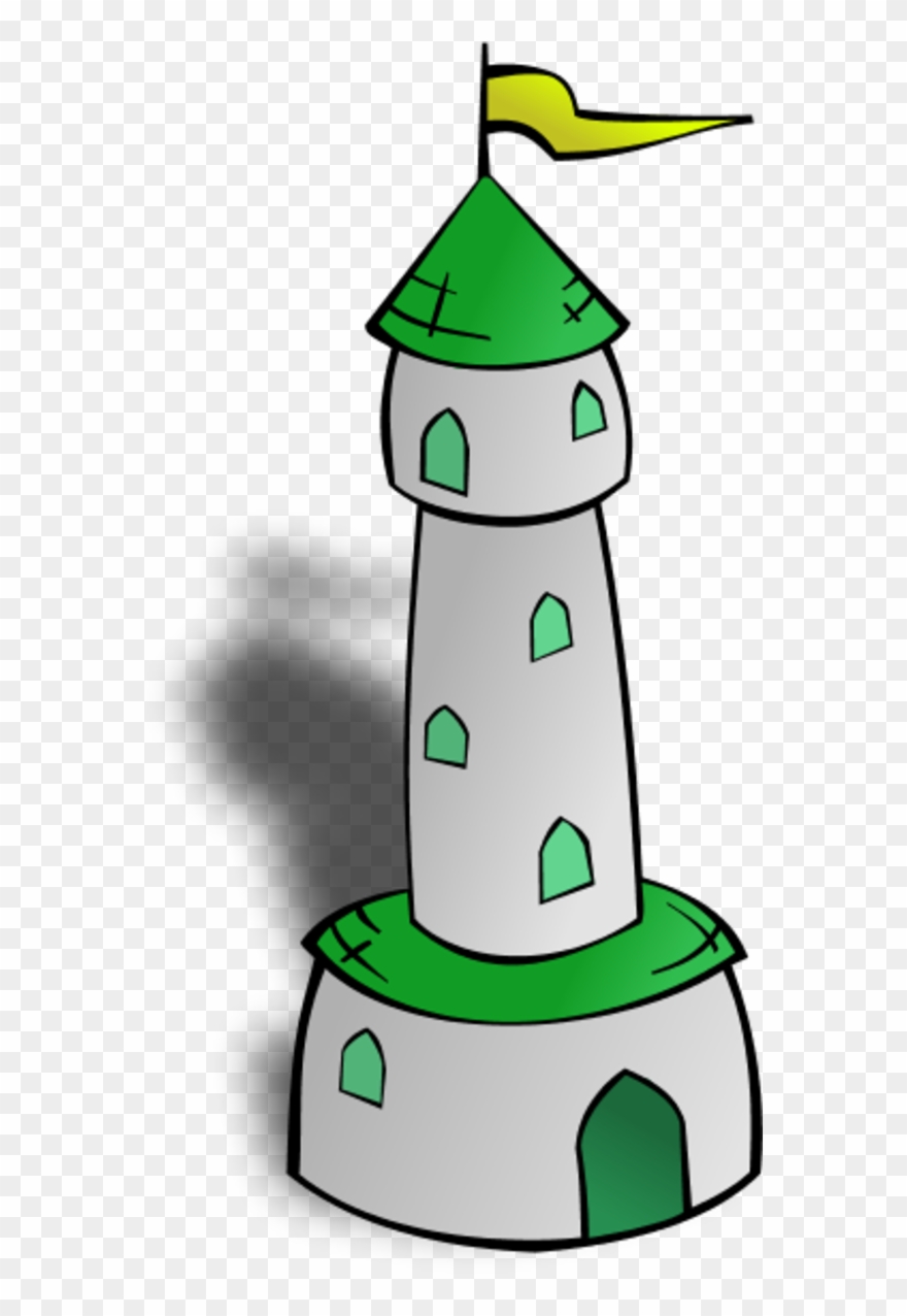 Rpg Map Symbols Round Tower With Flag