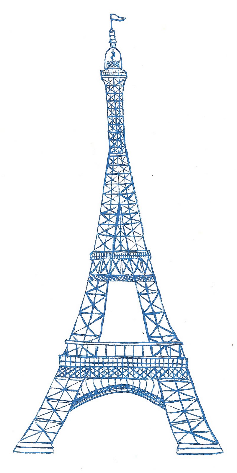 Eiffel tower drawing simple clipart clipart