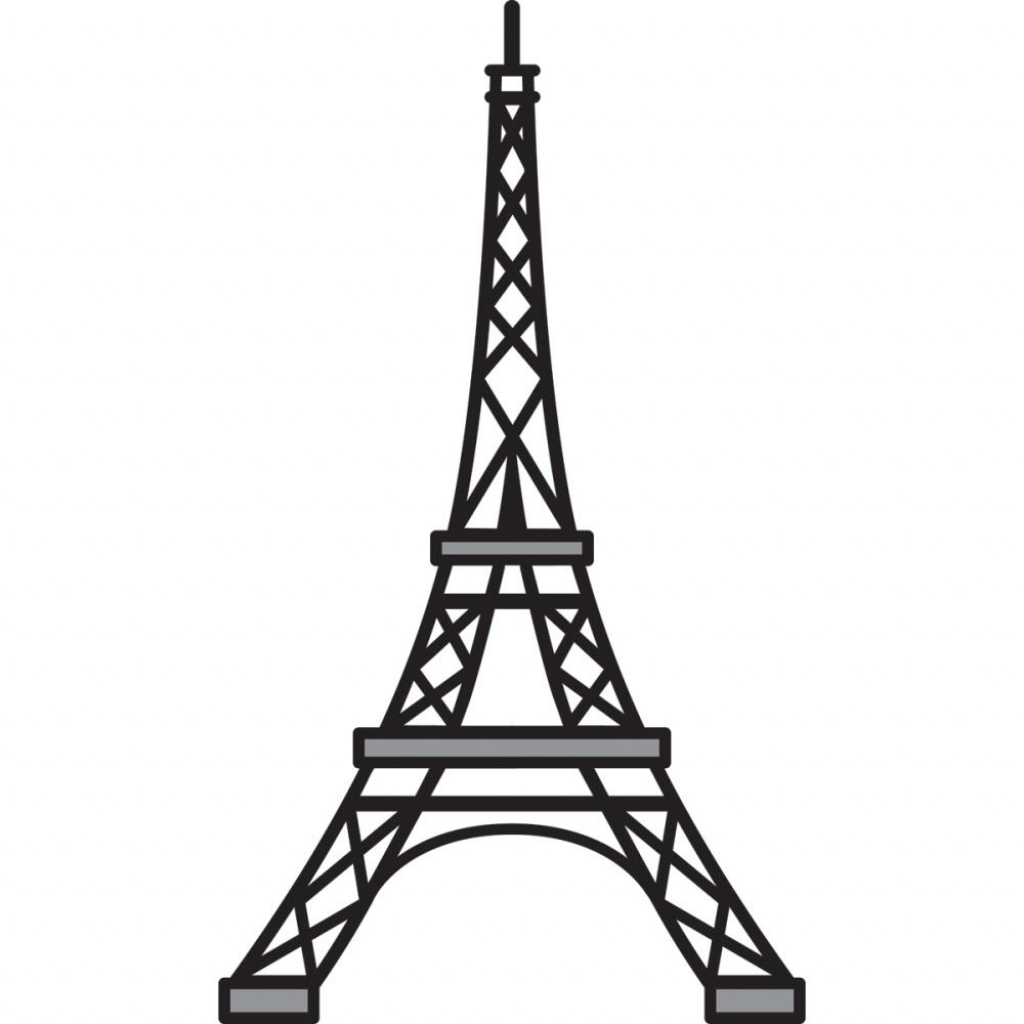 Eiffel Tower Clipart Black And White