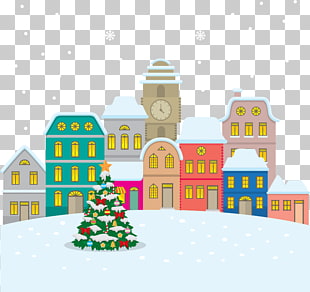 town clipart christmas