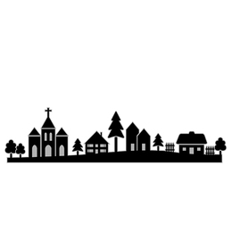 Old Town Clipart town silhouette