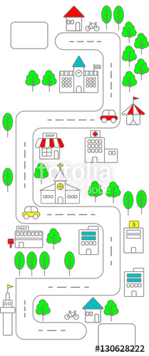 Town clipart simple.