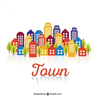 town clipart simple