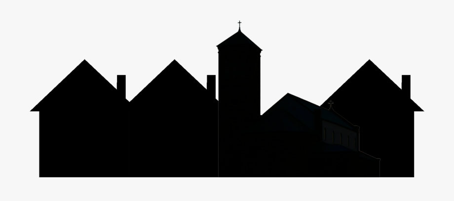 Small Town Silhouette At