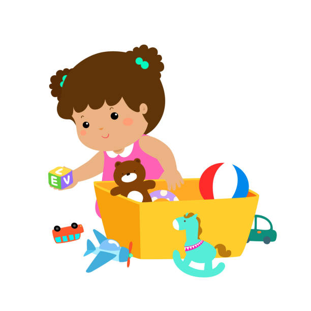 Tidy up toys clipart