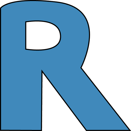 Blue Alphabet Letter R Clip Art