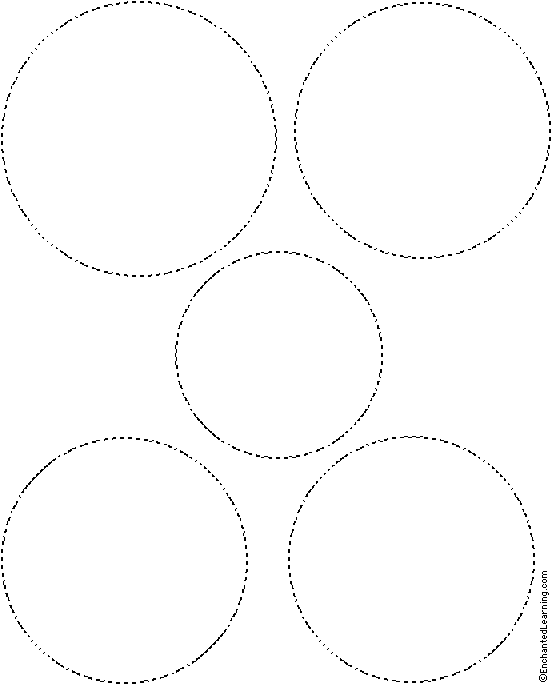 Circles tracingcutting template.