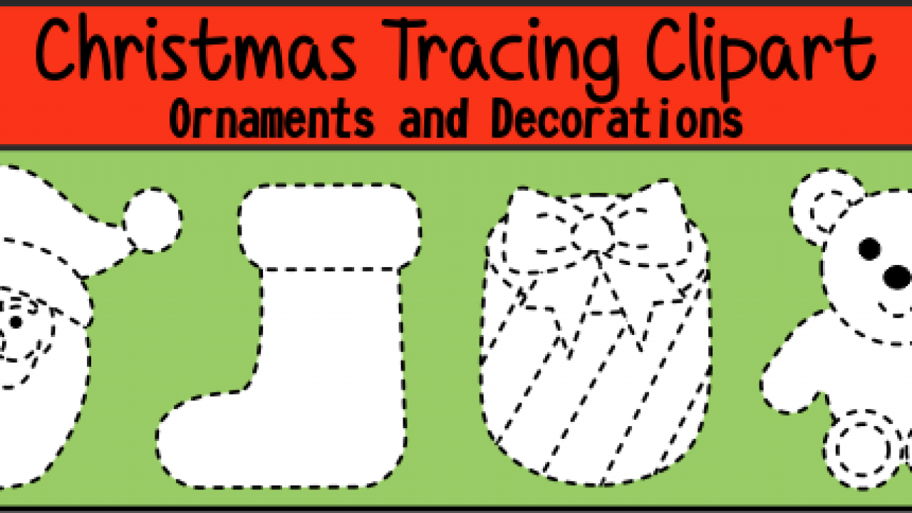 Christmas tracing clipart.