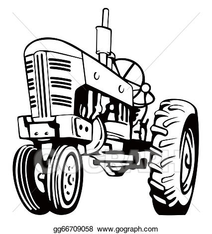 Stock illustration tractor.