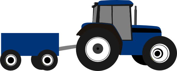 tractor clipart blue