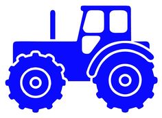 Blue tractor clipart.