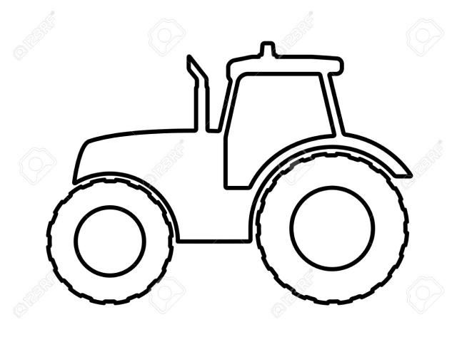 Tractor Outline Drawing