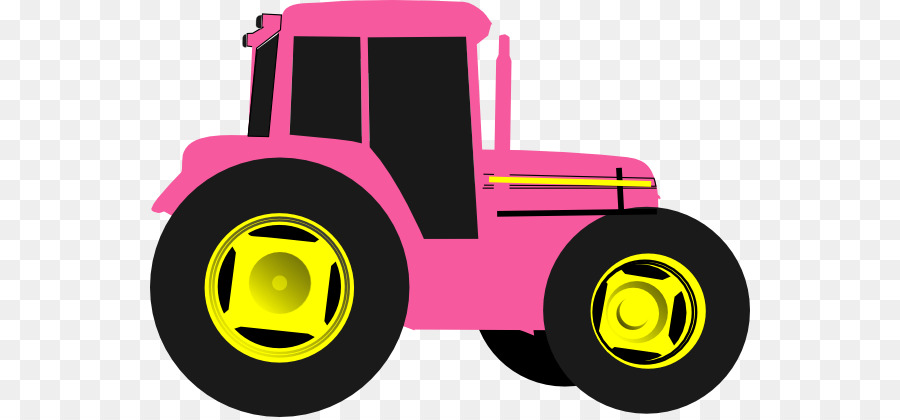 tractor clipart pink