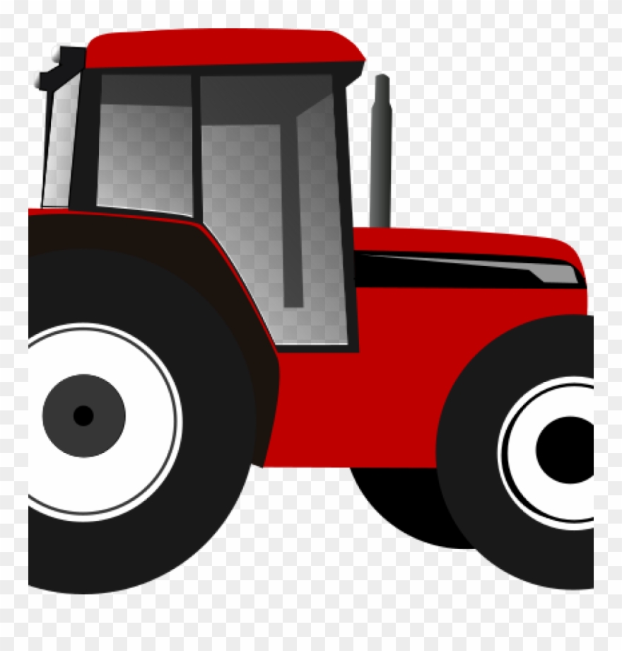 Tractor clipart red.